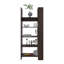 Bibliothèque, 5 tablettes, noyer foncé