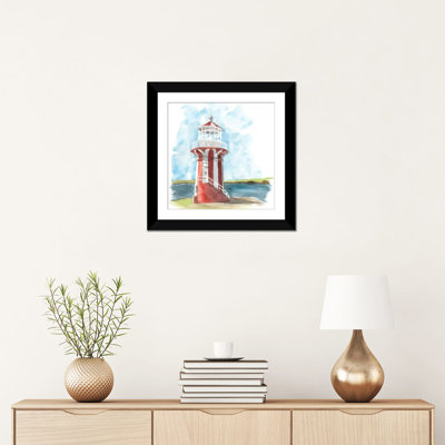 « aquarelle phare iii », reproduction sur toile