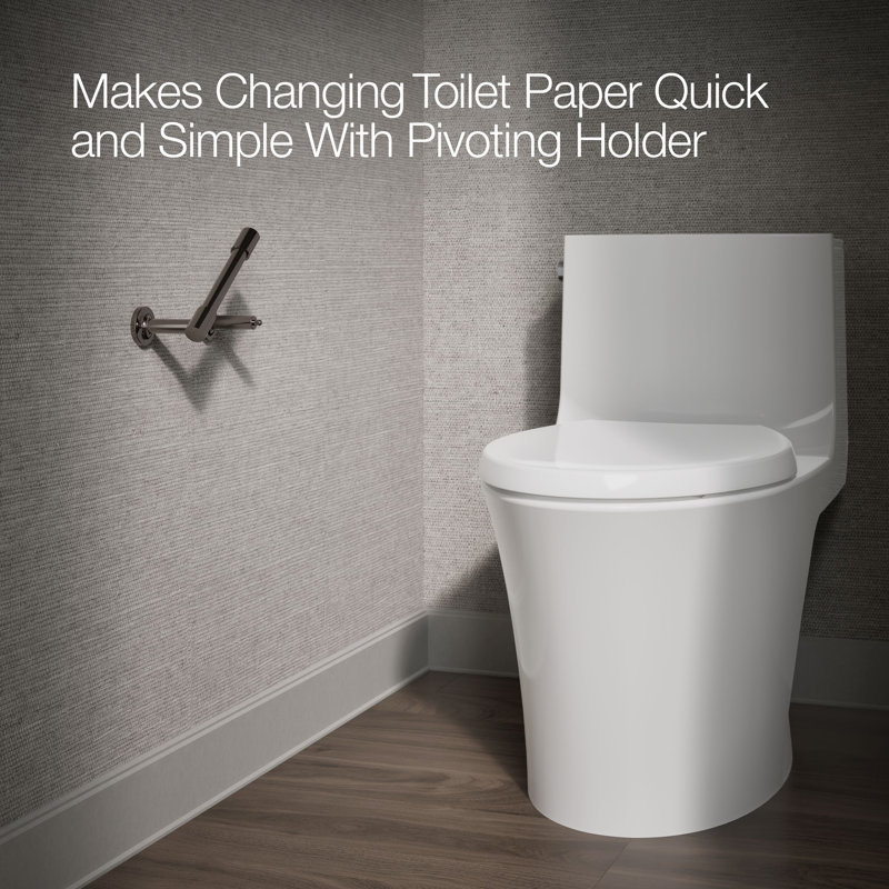 Purist® Pivoting Toilet Paper Holder, Wall-Mount Bathroom Toilet Paper Holder, Vibrant Titanium
