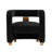 Amirah Modern Velvet Upholstered Pine Wood Accent Armchair in Black-301203461
