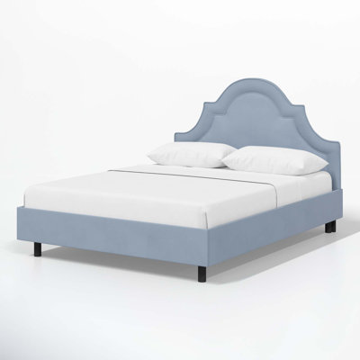 Knipe Upholstered Unfinished Scalloped Bed
