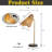 22'' Farmhouse Handwoven Rattan Table Lamp Antique Brass Finish Black Marble Base Rustic Nightstand Lamp For Bedroom Living Room
