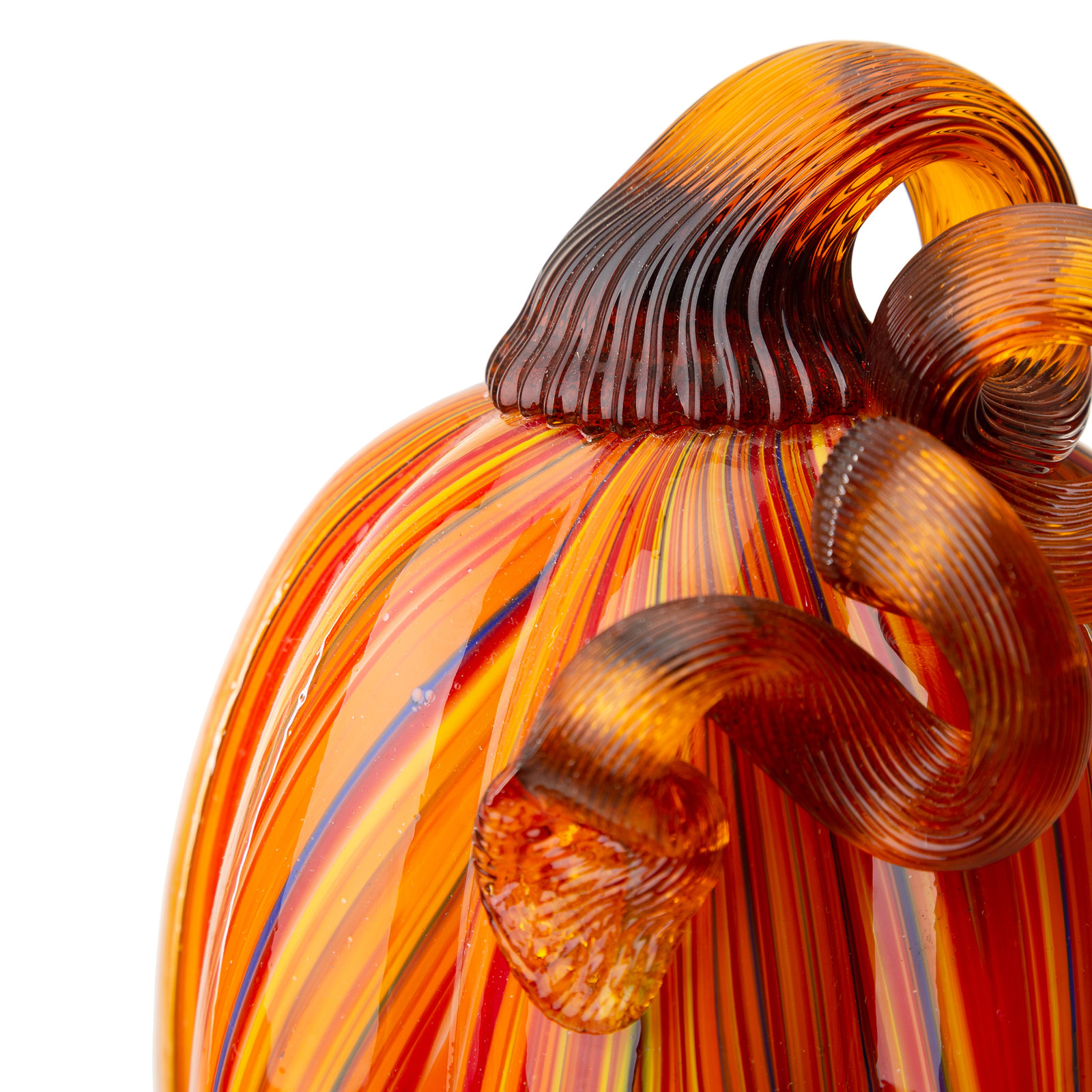 Striped Glass Pumpkin