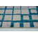 Tapis géométrique gris / bleu Pinheiro