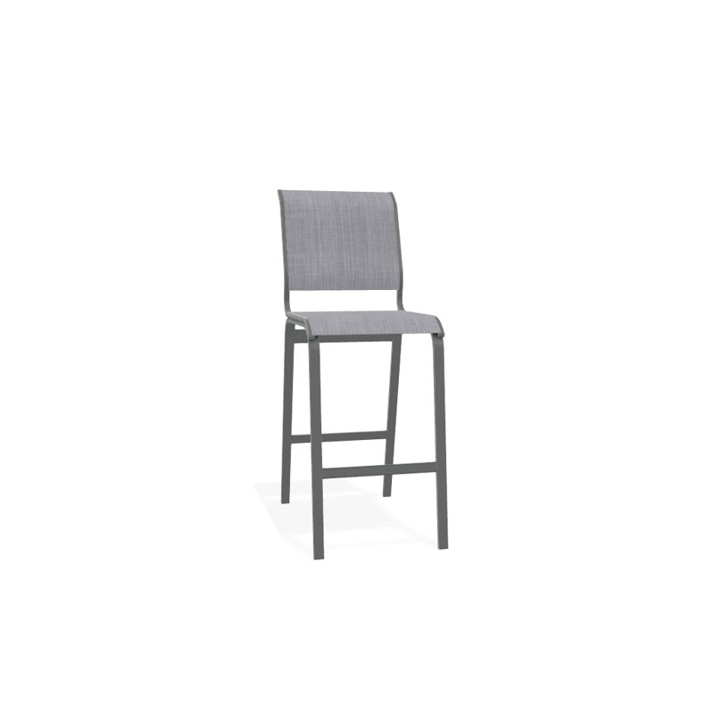 Tabouret de bar 29,5 po Holna, Graphite texturé, Bijou