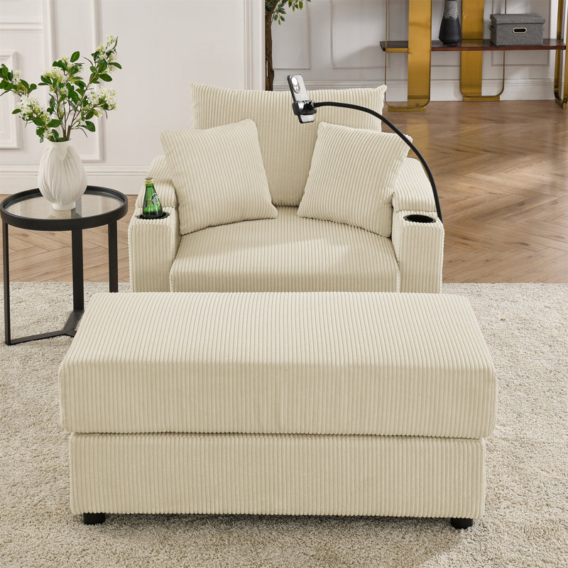 Canapé moderne avec rangement, Beige
