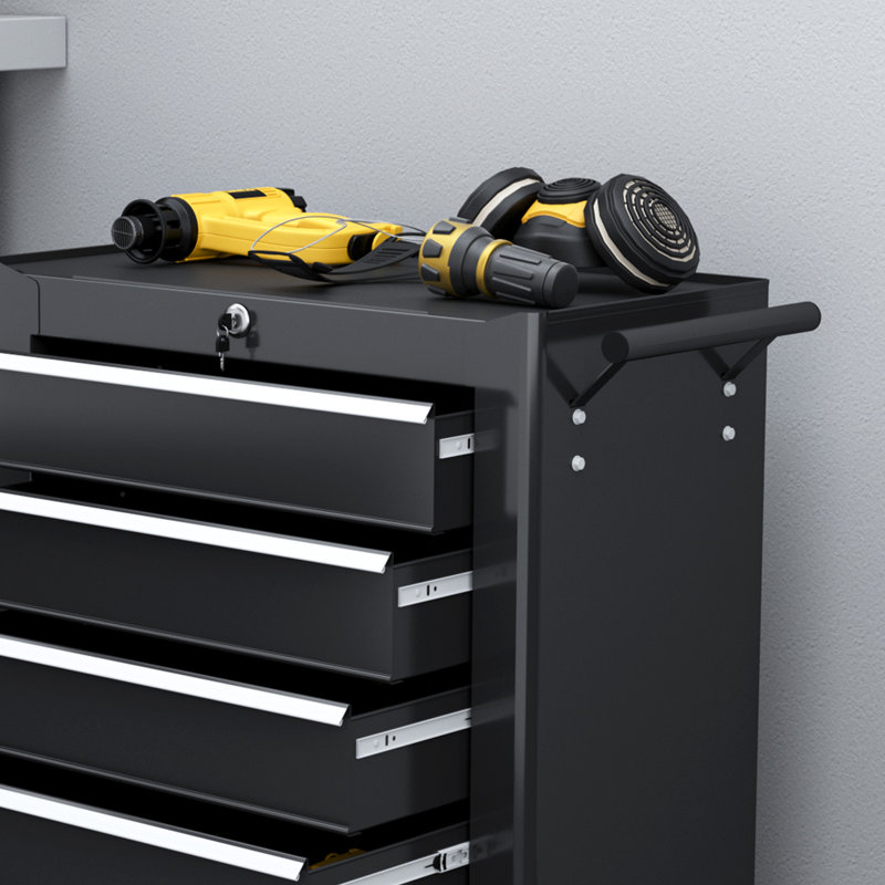 Morison 5-Drawer Tool Chest Steel Lockable Tool Storage Cabinet with Wheels