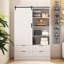 Armoire de rangement haute avec garde-robe pour chambre à coucher avec tiroirs suspendus