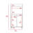 Kitchen Kart, Double Door Cabinet, One Open Shelf, Two Interior Shelves