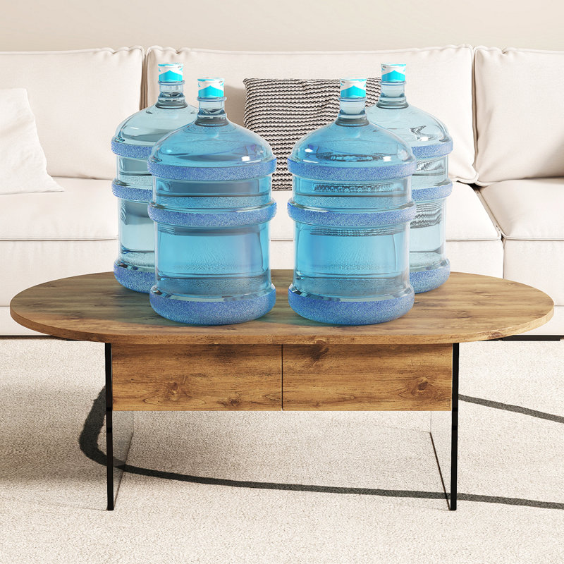 Coffee Table With Double Drawers. The Board Surface Is MDF Sticker, And Both Sides Are Transparent Tempered Glass. The Design Is Simple And Elegant, With Excellent Storage Functions.