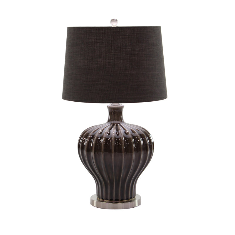 Lampe de table 28" modern Emberton, Brun, Supprimer