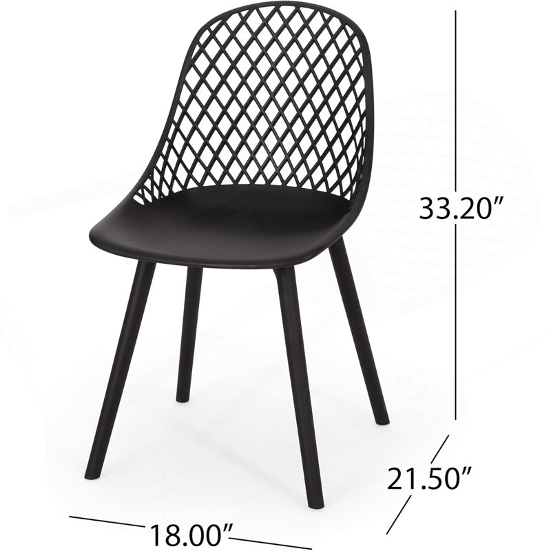 Chaise Lily (ensemble de 4), Noir