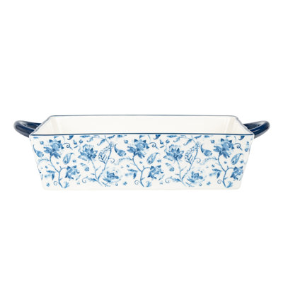 Plat carré Bella Bakeware Heritage Garden Blue, 10 pouces, 10 Strawberry Street