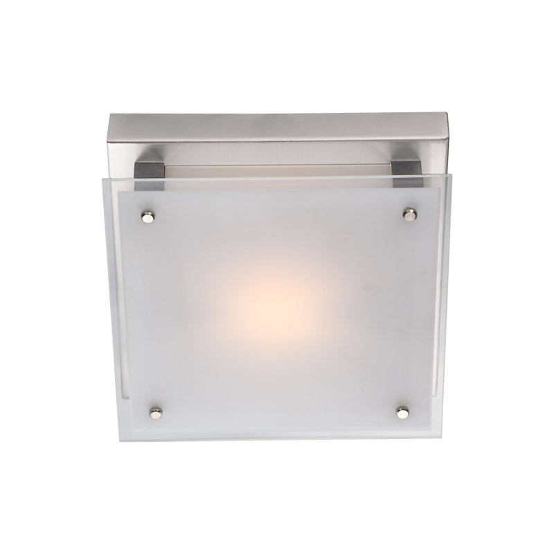 Plafonnier encastré carré à 1 lumière de 10 po Llanas, 10 po, Chrome