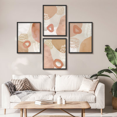 «Modern Abstract Pink Tan
