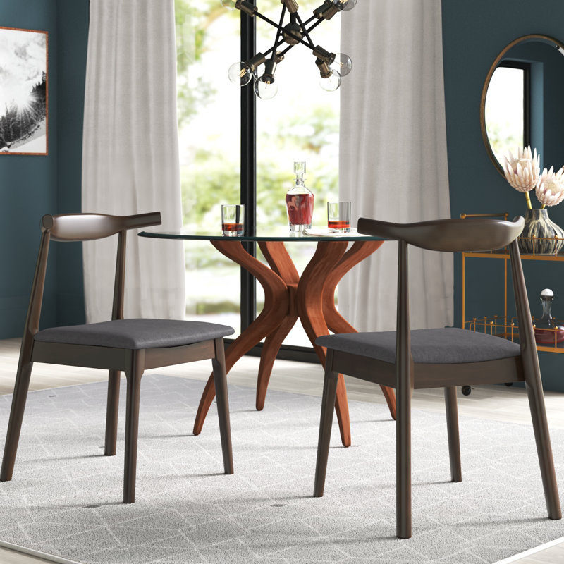 Chaise d'appoint en bois massif Rumley espresso