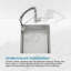 Évier de cuisine encastré en acier inoxydable 18 "x 18" avec drain et crépine-133401664