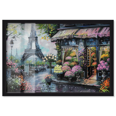 Printemps, magasin de fleurs, voyage de Paris, Shadowbox, impression par Art Remedy