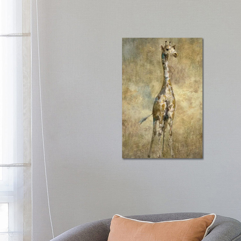 Summer Safari Giraffe by Nan - Wrapped Canvas Painting, 66.04 cm H x 45.72 cm W x 1.91 cm D