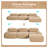 Camel Corduroy L-Shaped Modular Sectional Sofa, No Assembly Ergonomic Pet-Friendly Living Room Seating-334133320-334133327