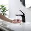 Robinet de salle de bain noir mat, robinet 1 trou en laiton pour lavabo et lavabo, poignée simple avec finition rouille