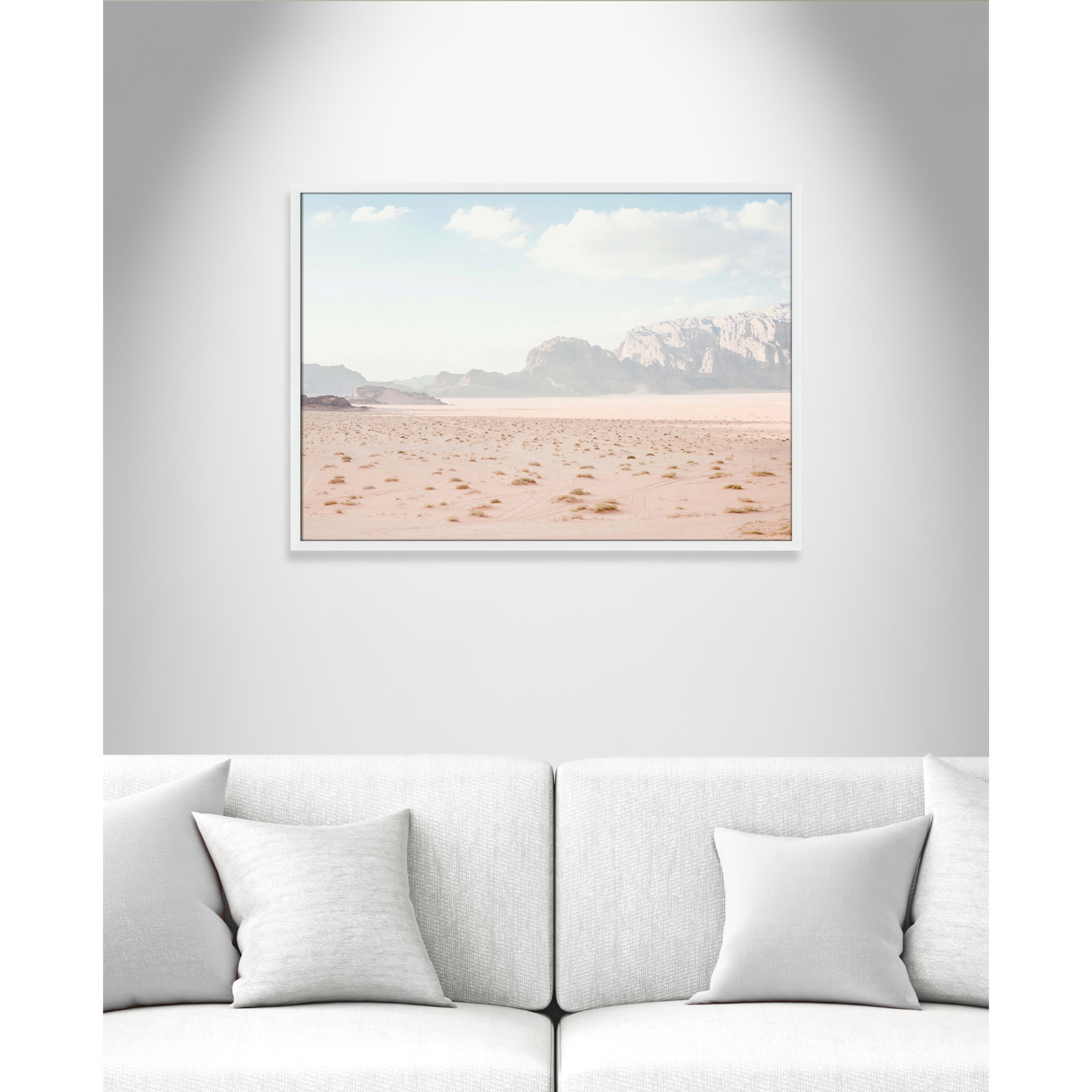 Tire Tracks "Tire Tracks" Print, 35.5" W x 25.5" H, Satin White Framed