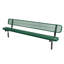 Banc en bois texturé bleu pâle, perforé, 2,44 m, avec dossier, à encastrer-1606304406-1606304407