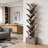 Modern 6-tier Tree-shaped Wood Bookcase With Drawer, Freestanding Open Shelf Storage Unit