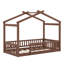 Structure de lit en bois avec clôture-158148379