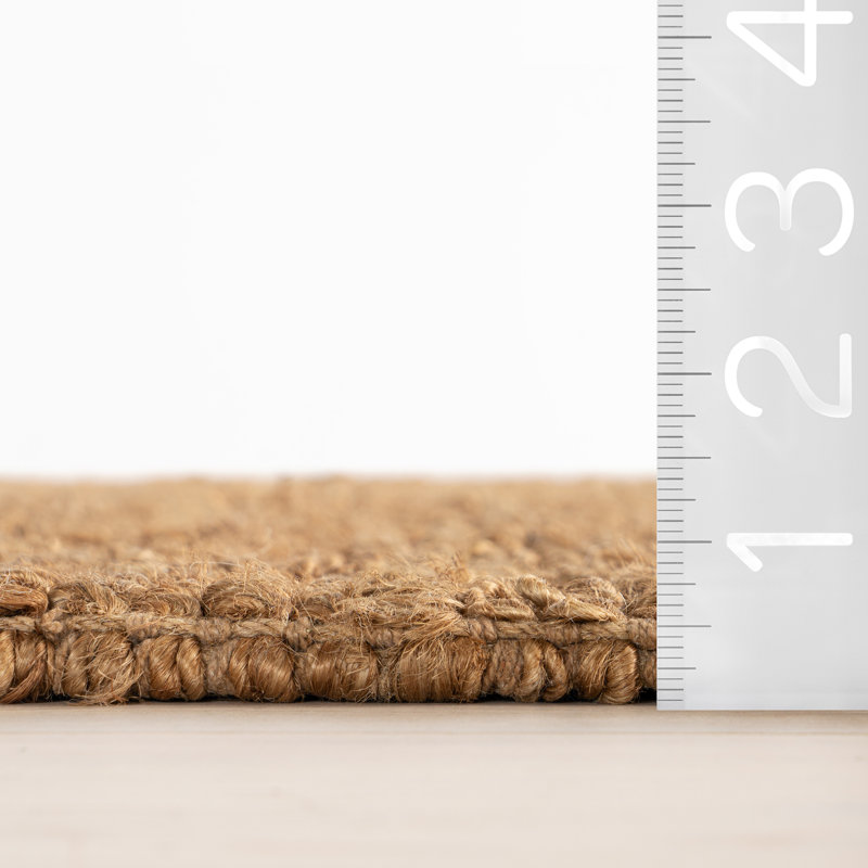 Varnu Textured Handmade Jute Rug, Rectangle 7'6" x 9'6"