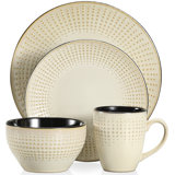 16 Piece Stoneware Dinnerware Set - Service for 4
