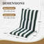 2 Pack Outdoor Low Back Chair Cushions, 100x50x6 cm-926463335