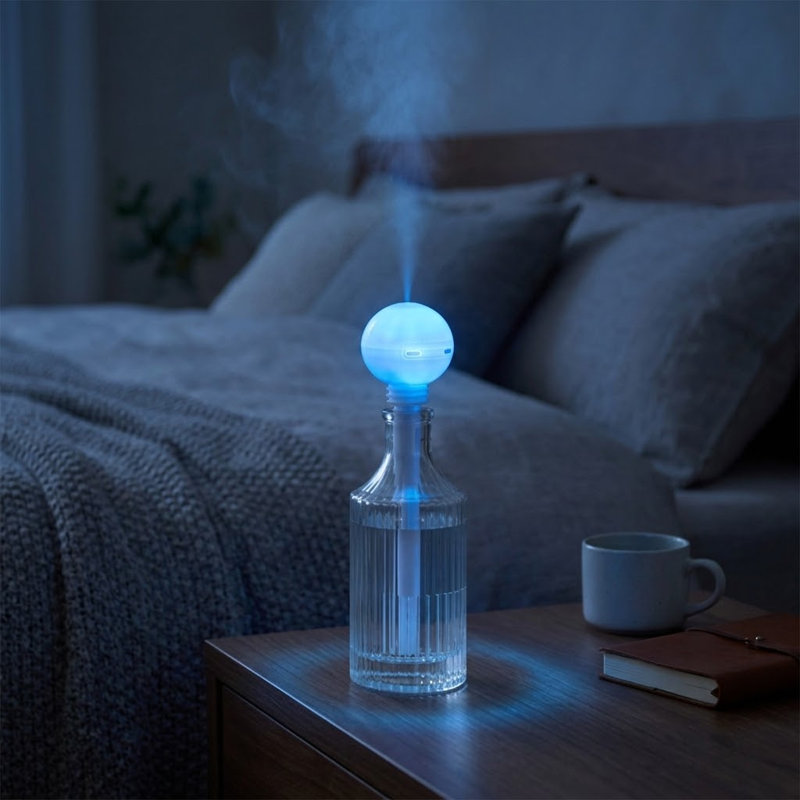 Humidificateur portatif sans fil avec veilleuse