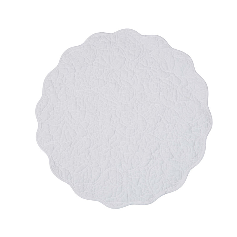 Ensemble de 6 napperons Christiana, Blanc
