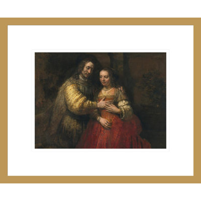 La fiancée juive par Rembrandt van Rijn - Estampe numérique encadrée