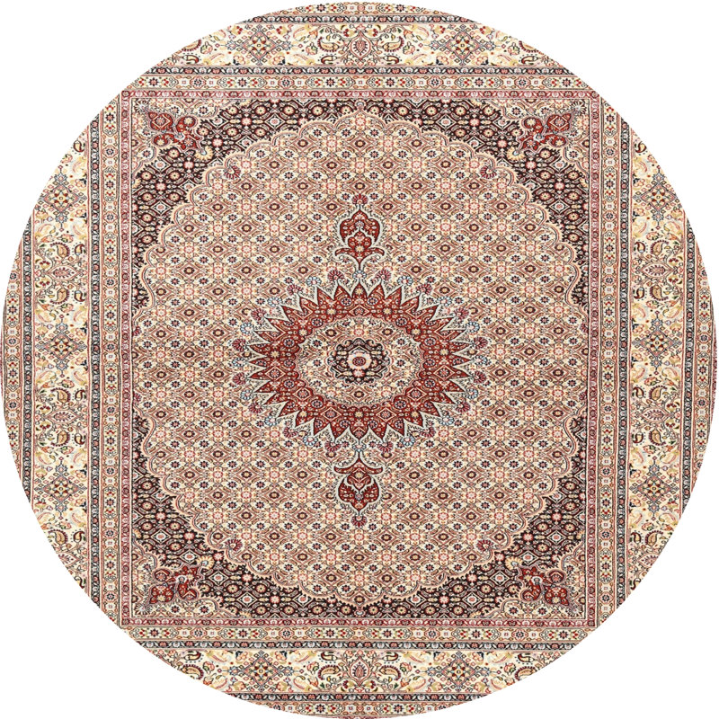 Tapis 100% traditionnel lavable à la machine 3511, Rond 5 pi