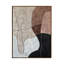 Porcelaine, peinture abstraite multicolore L 36 po x l 2,5 po x H 48 po