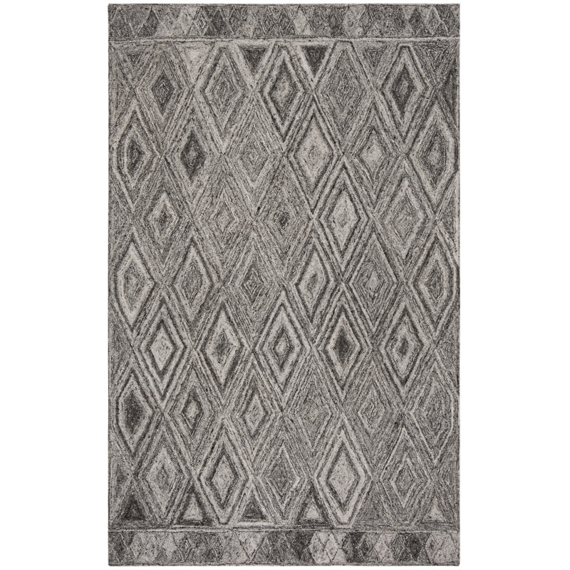 Hamm Hand Tufted Performance Geometric Rug, Rectangle 5' x 8'