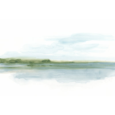 Green Ribbon Coast II by June Erica Vess - Wrapped Canvas Painting