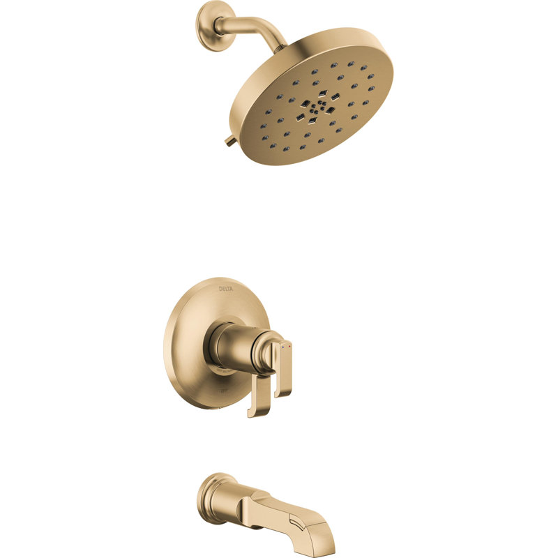 Tetra 17T Series Dual-Function Bathtub Faucet Set, H2Okinetic Shower Head Trim Kit, Bathtub Trim, Bronze