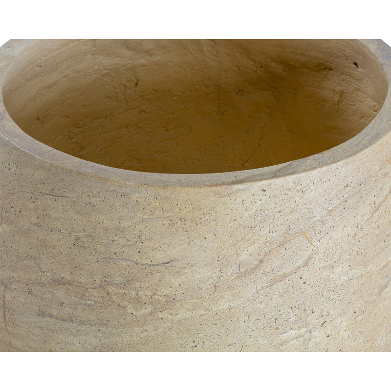 POT DE FLEUR ASTER - PETIT - TRAVERTINE LOOK, Taupe