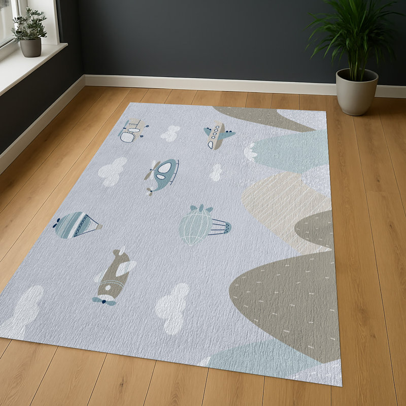 Geometric Shapes Area Rug, Rectangle 90 x 150 cm