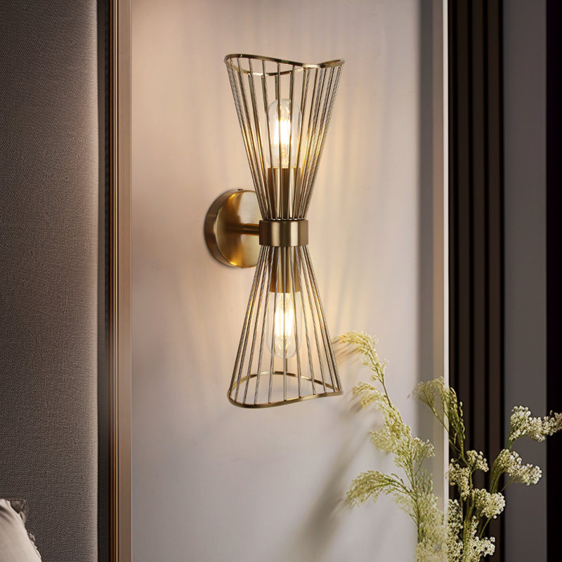 2-light Wall Sconces 16 Inch Modern Wall Sconce Hallway Lights Bathroom Light Fixtures, Gold