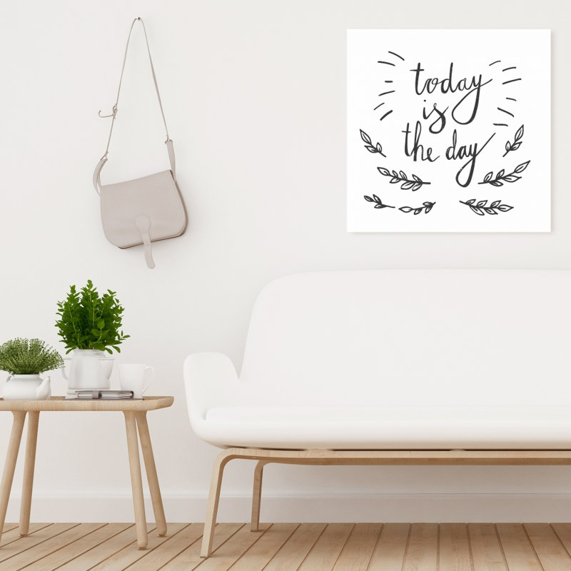 «Today is the Day», toile grise | Décoration d'intérieur