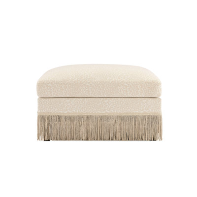 Ottoman Leopard Chenille -Beige Coffee(Only Include This Ottoman, Not The Sofa)