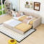 Lit de jour simple en velours rembourré avec couchette escamotable-335905191