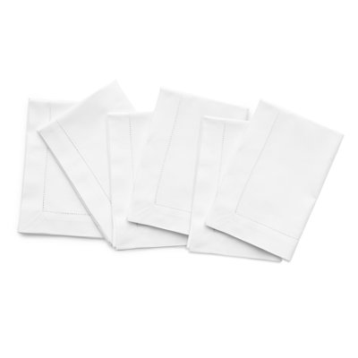 Cotton Linen Hemstitch Dinner Napkins