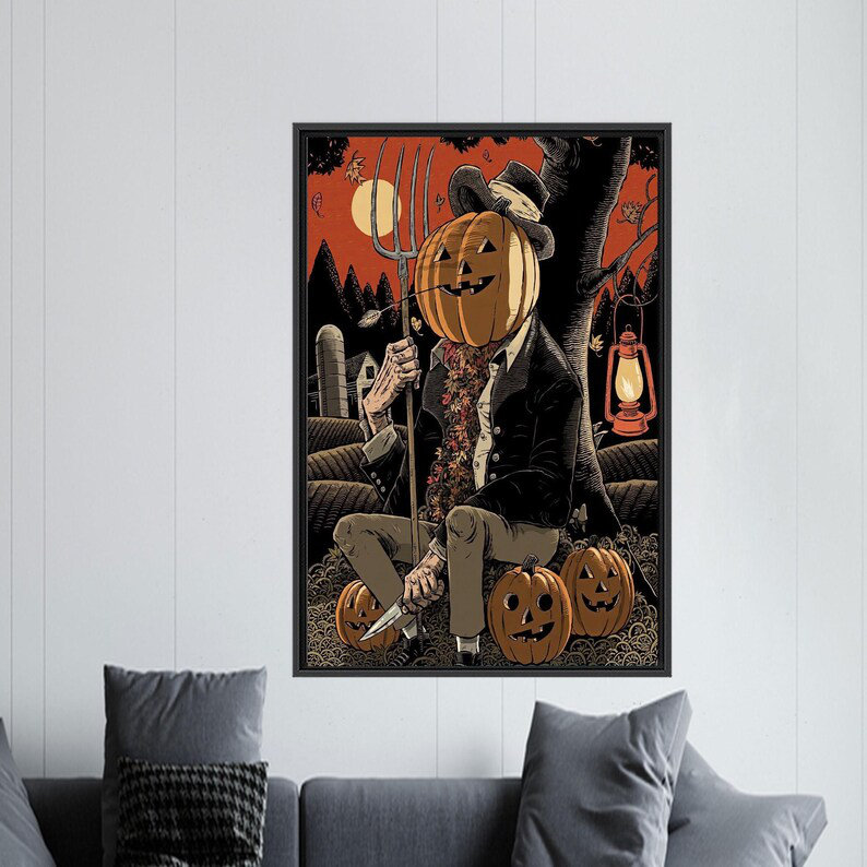 Print on Canvas, 25 cm H x 35 cm W, Black Floater Framed