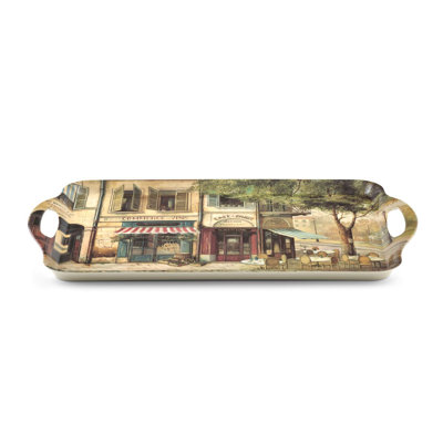 Pimpernel Large Melamine Rectangular Serving Tray with Handle