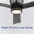 Helix 52-Inch Hugger Ceiling Fan, Matte Black with Matte Black Blades & Mesh Decorative Top Cover, Up & Down Lighting, 6CCT Selectable LED, Whisper-Silence DC Motor, Remote Control (3-Blade)